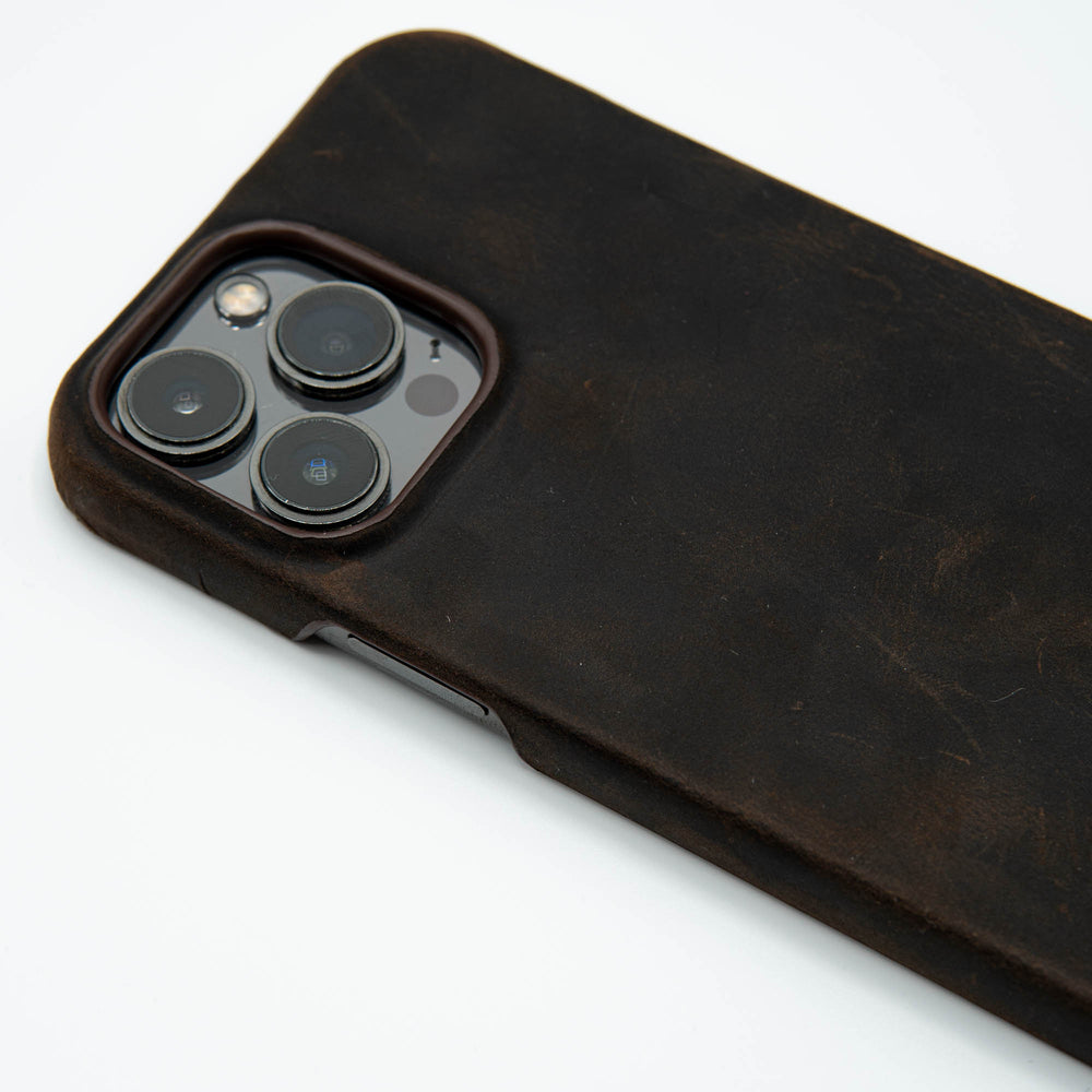 iPhone 15 Leather Case Black iPhone 15 Plus
