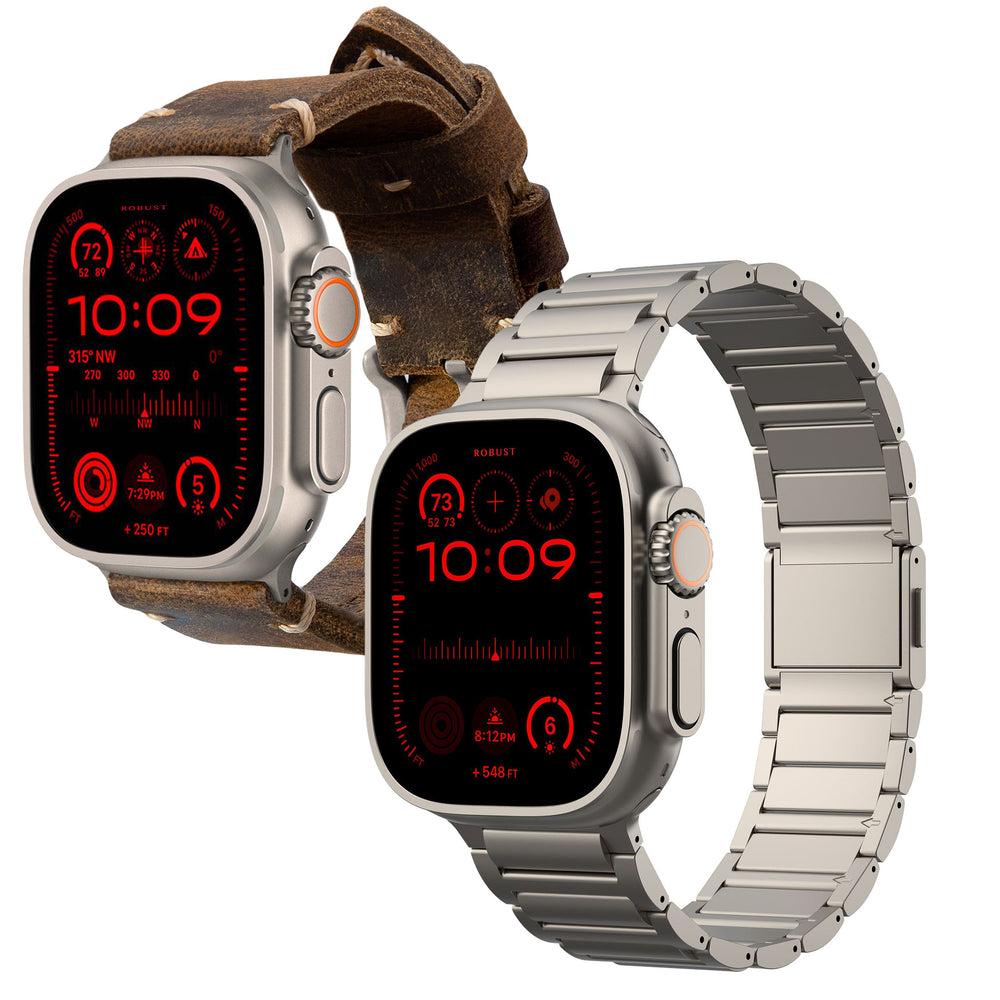 Pro 2-Pack (Titanium Band Pro + Leather Strap R01)